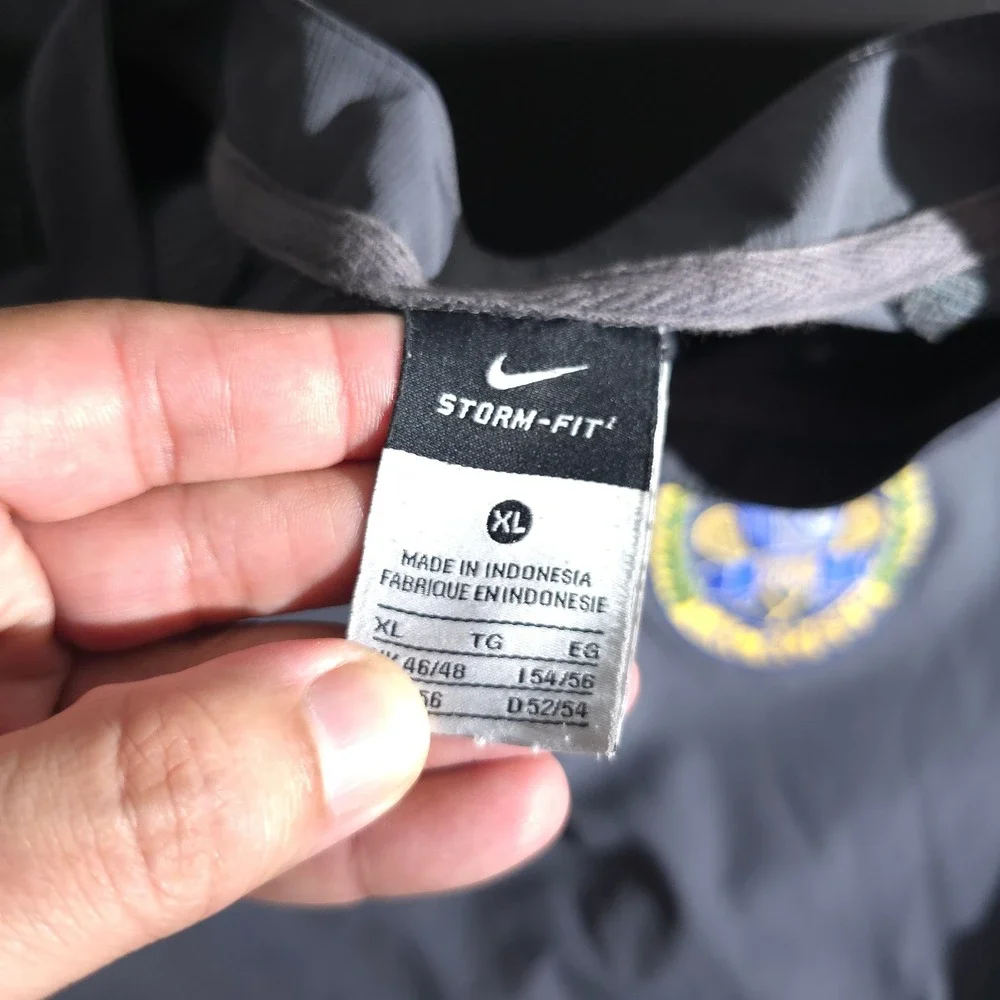 Nike Storm-FIT Pullover Men XL Gray RC Elite Lacrosse 1/4 Zip Windbreaker 359725